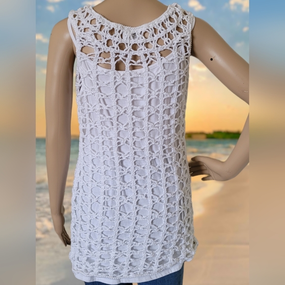 Anna Kosturova Crochet Dream Catcher Swim Cover White S - Picture 7 of 16